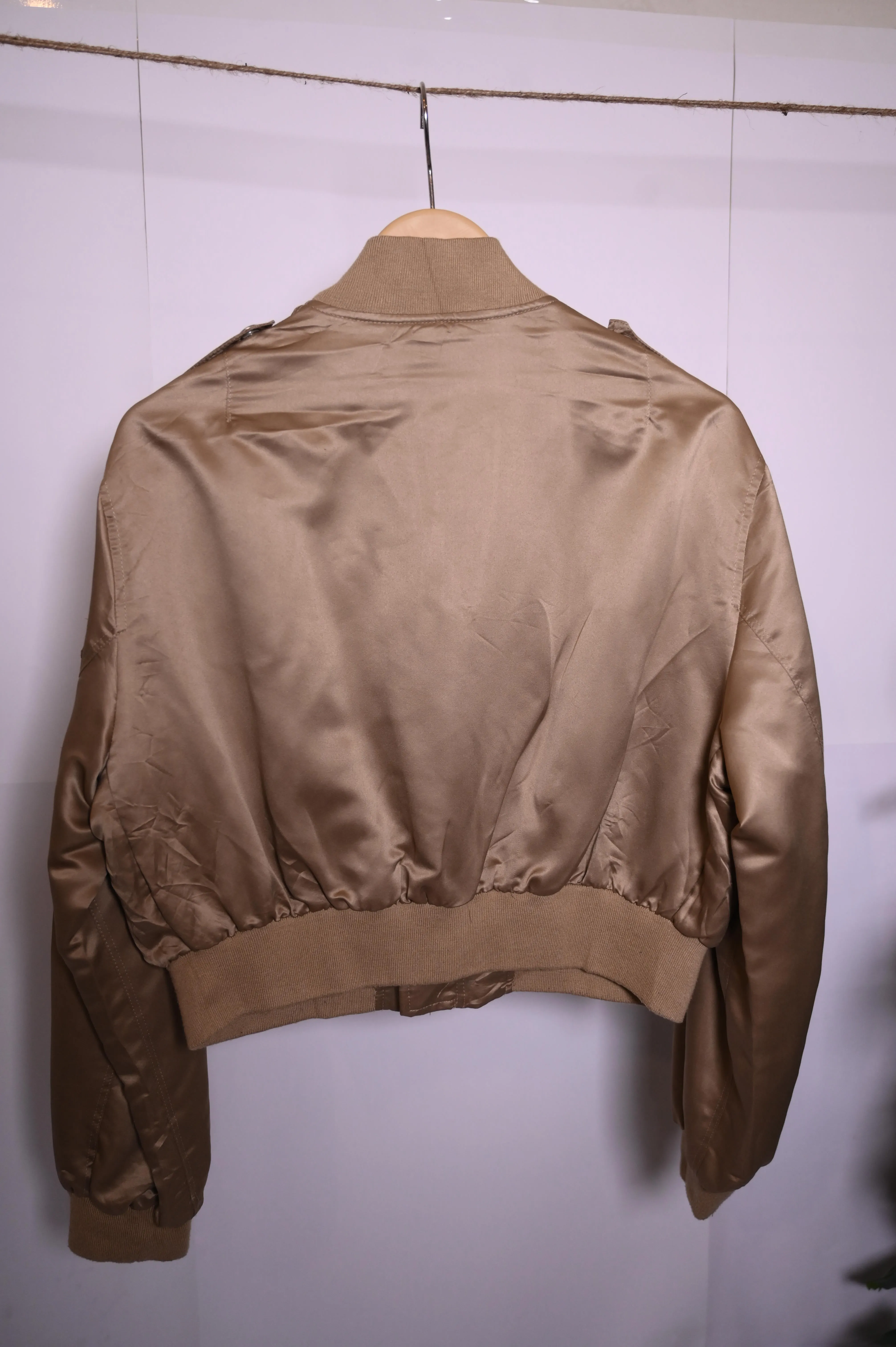 Bershka Golden Zipper Jacket – Medium