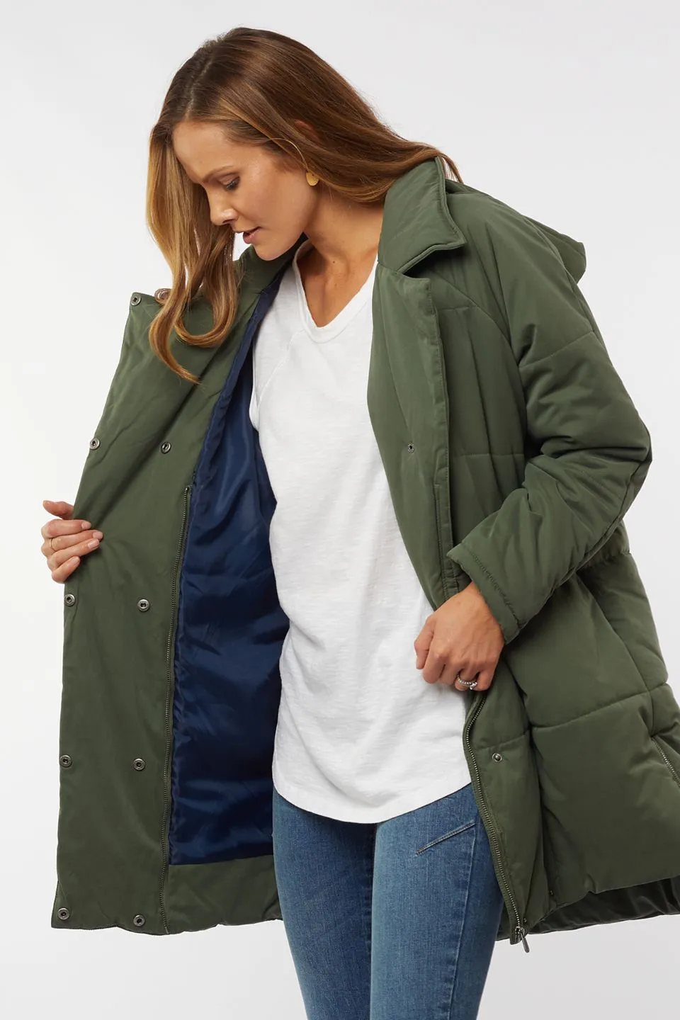 Everyday Peach Finish Khaki Puffa