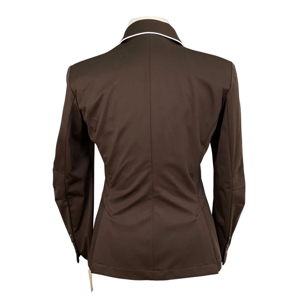 Fair Play 'Michelle' Show Jacket in Brown w/White Piping - Women's EU 44/US 12