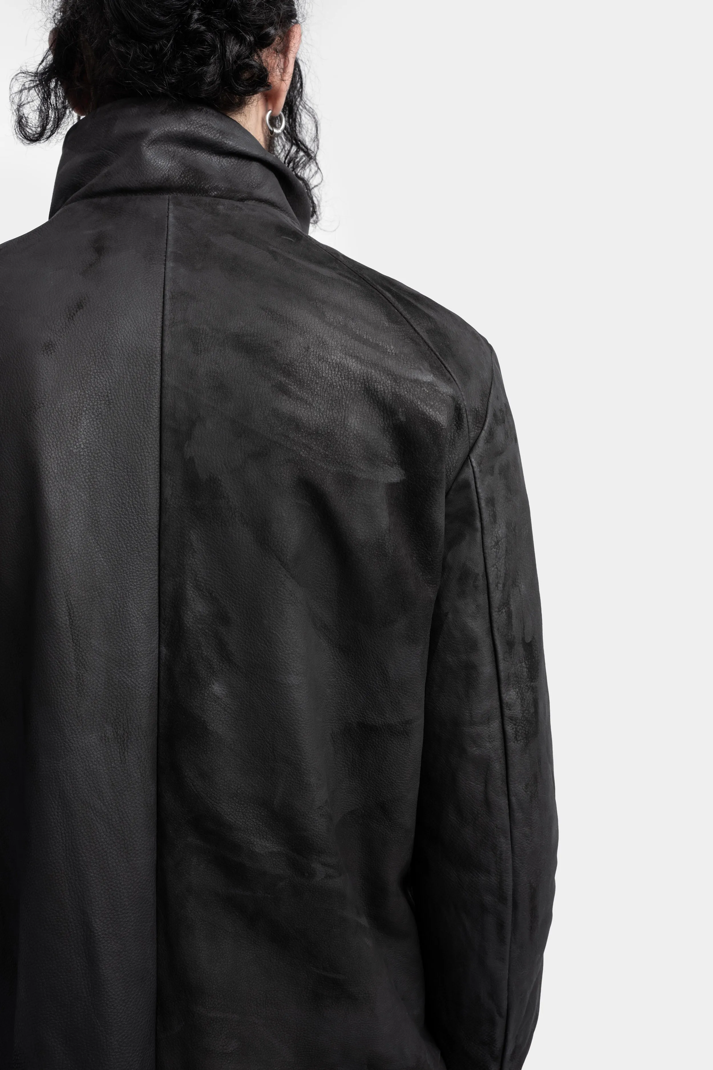 Long leather jacket
