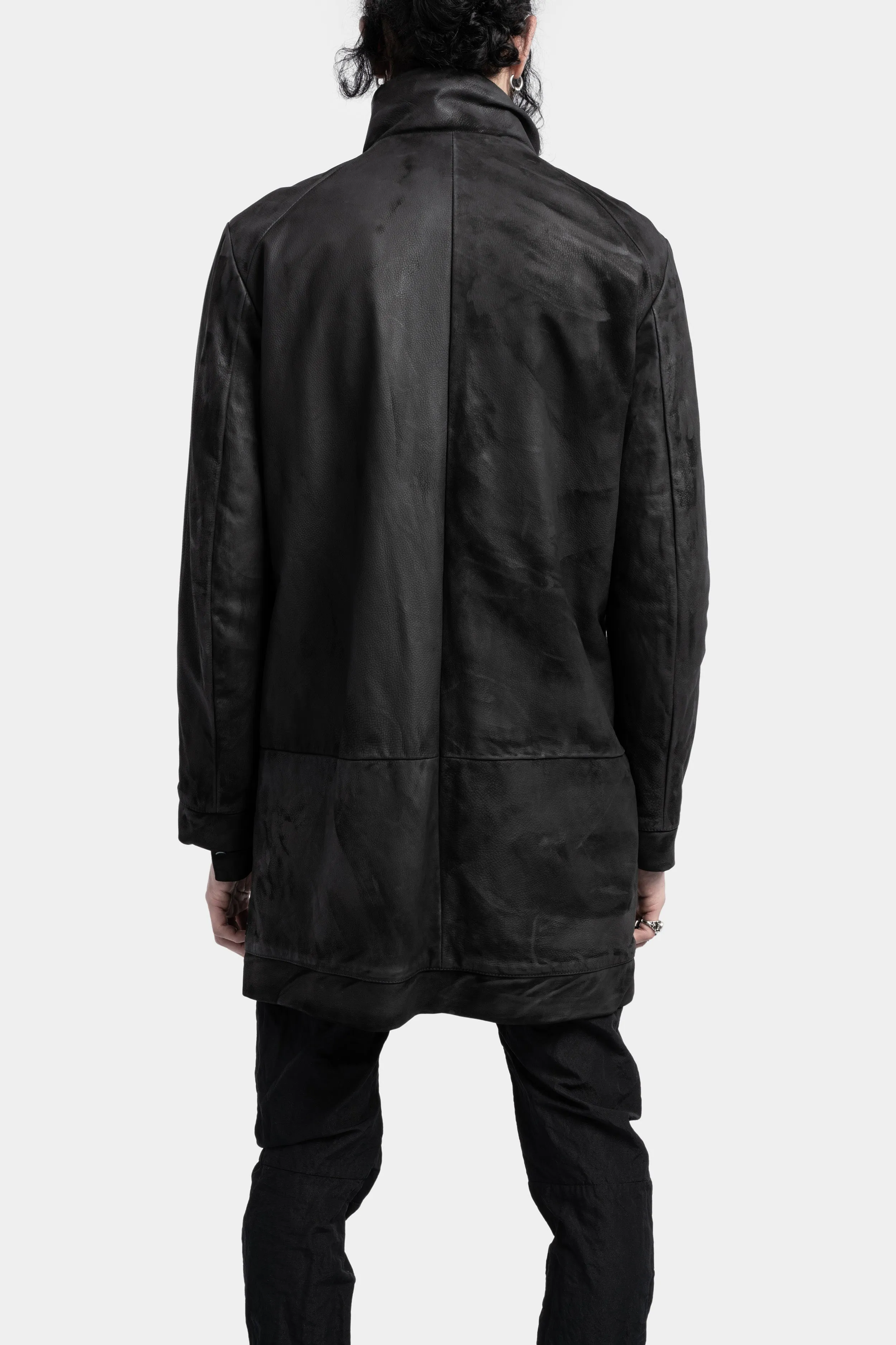 Long leather jacket