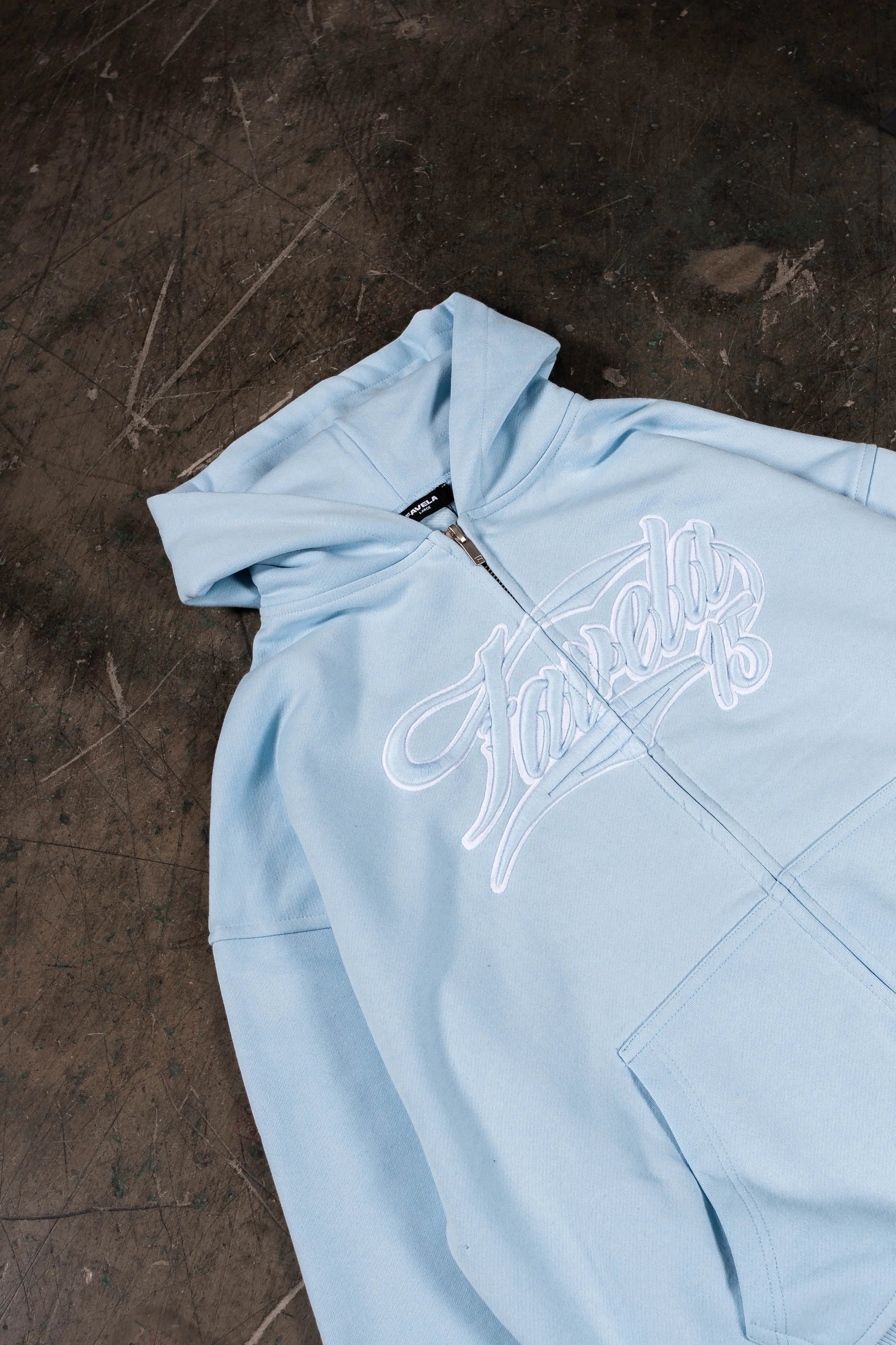 NEW 3D COLLEGE BABYBLUE FRONTZIP