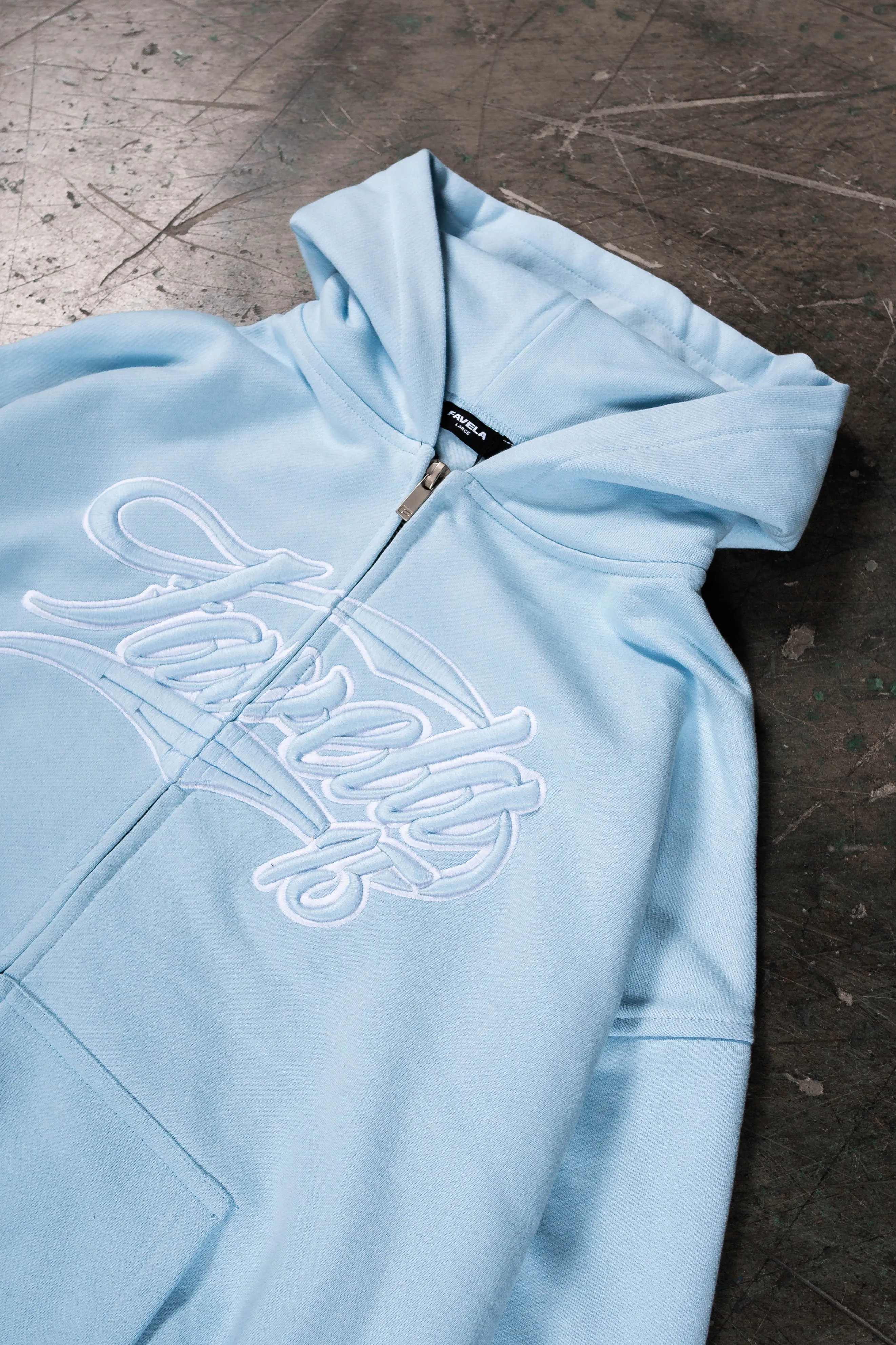 NEW 3D COLLEGE BABYBLUE FRONTZIP